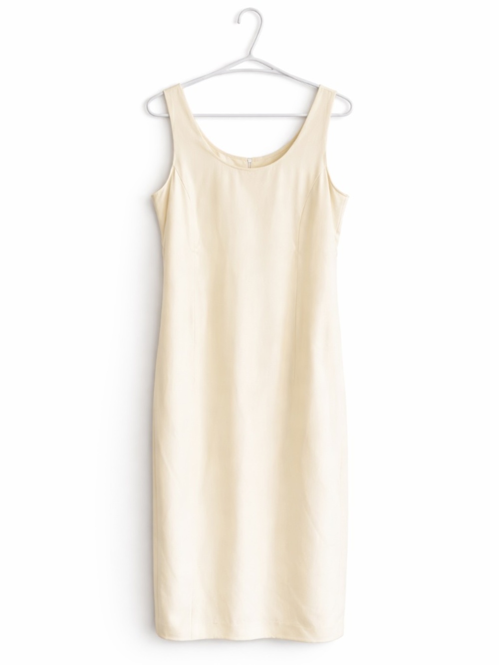 Vintage Isaac Mizrahi Creamy Yellow Sheath Dress - Made in Canada - Size 12